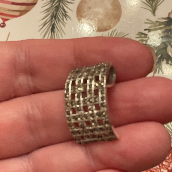 NWOT Sterling Silver 925 MARCASITE Pendant/Necklace - Picture 5 of 6